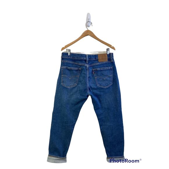 Levis 512 Premium Big E Tapered Jeans 2019 33/30 Blue Wash - Picture 1 of 10